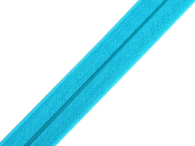 Azure Blue fold-over elastic binding
