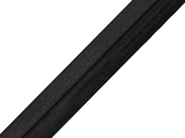 Black fold-over elastic binding