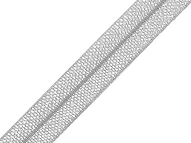 Grey fold-over elastic binding