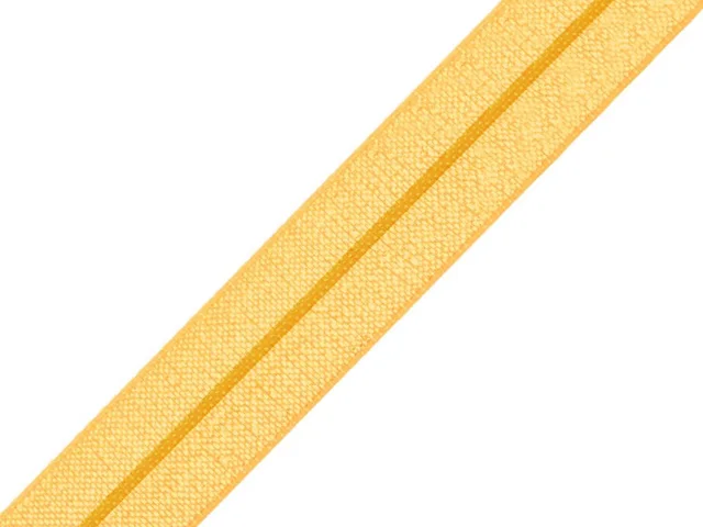 Mustard fold-over elastic binding